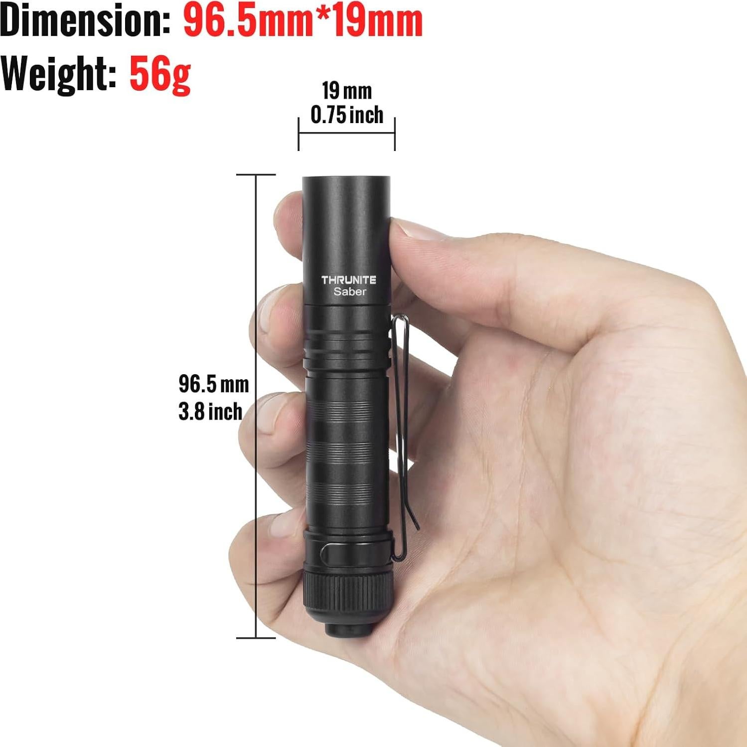 Linterna ThruNite Saber EDC AA 659 Lúmenes Recargable USB-C