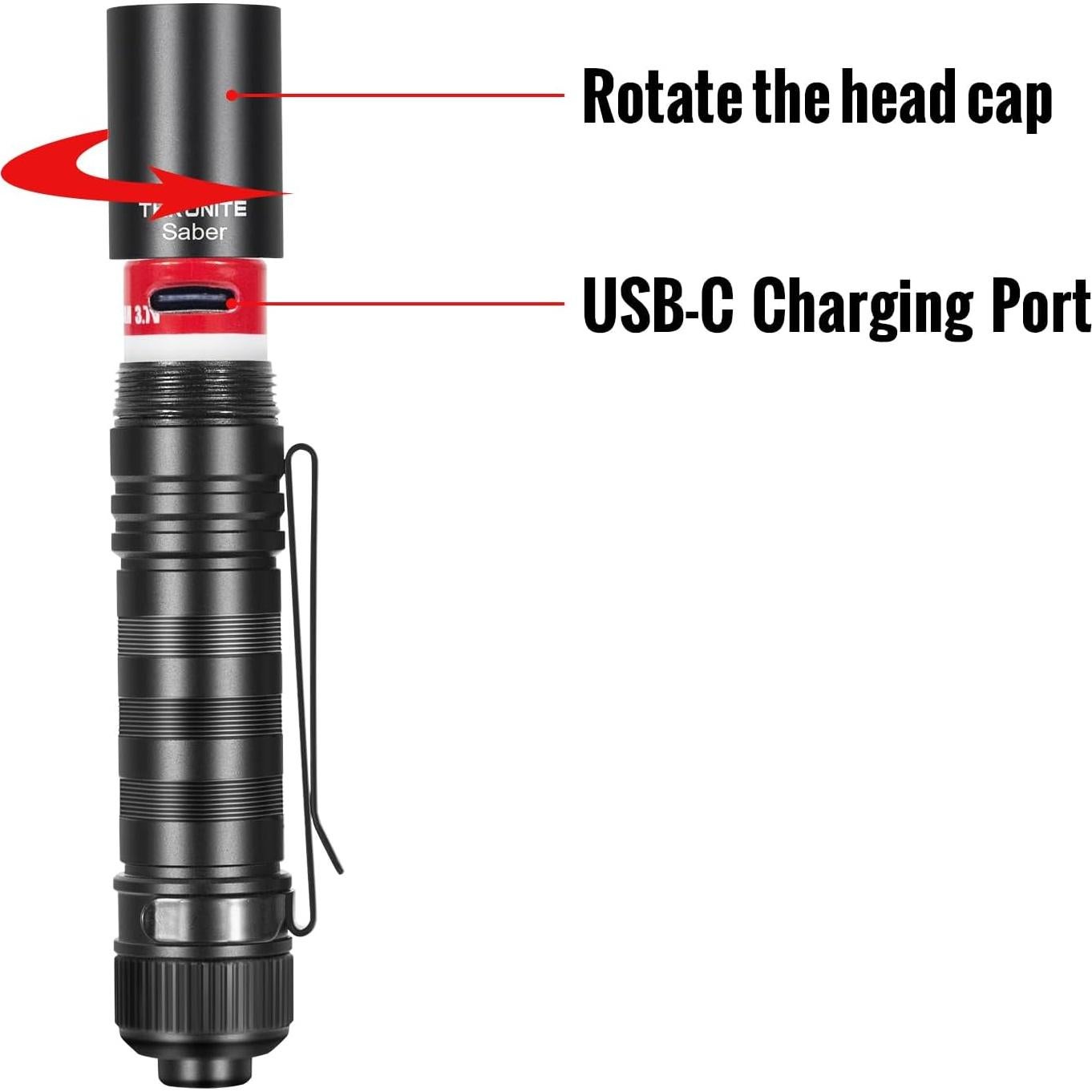 Linterna ThruNite Saber EDC AA 659 Lúmenes Recargable USB-C