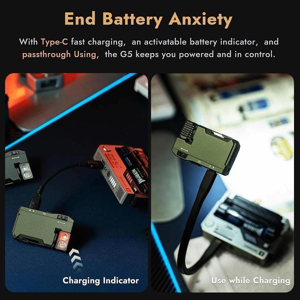 Linterna LED Accurateg G5 Portátil 400 Lúmenes Verde