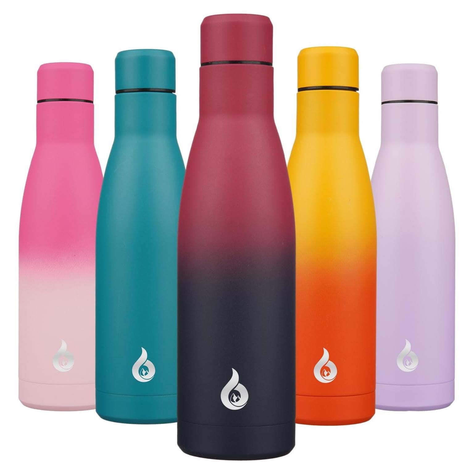 Botella de Agua Aislada BJPKPK 500ml Acero Inoxidable Doble Pared