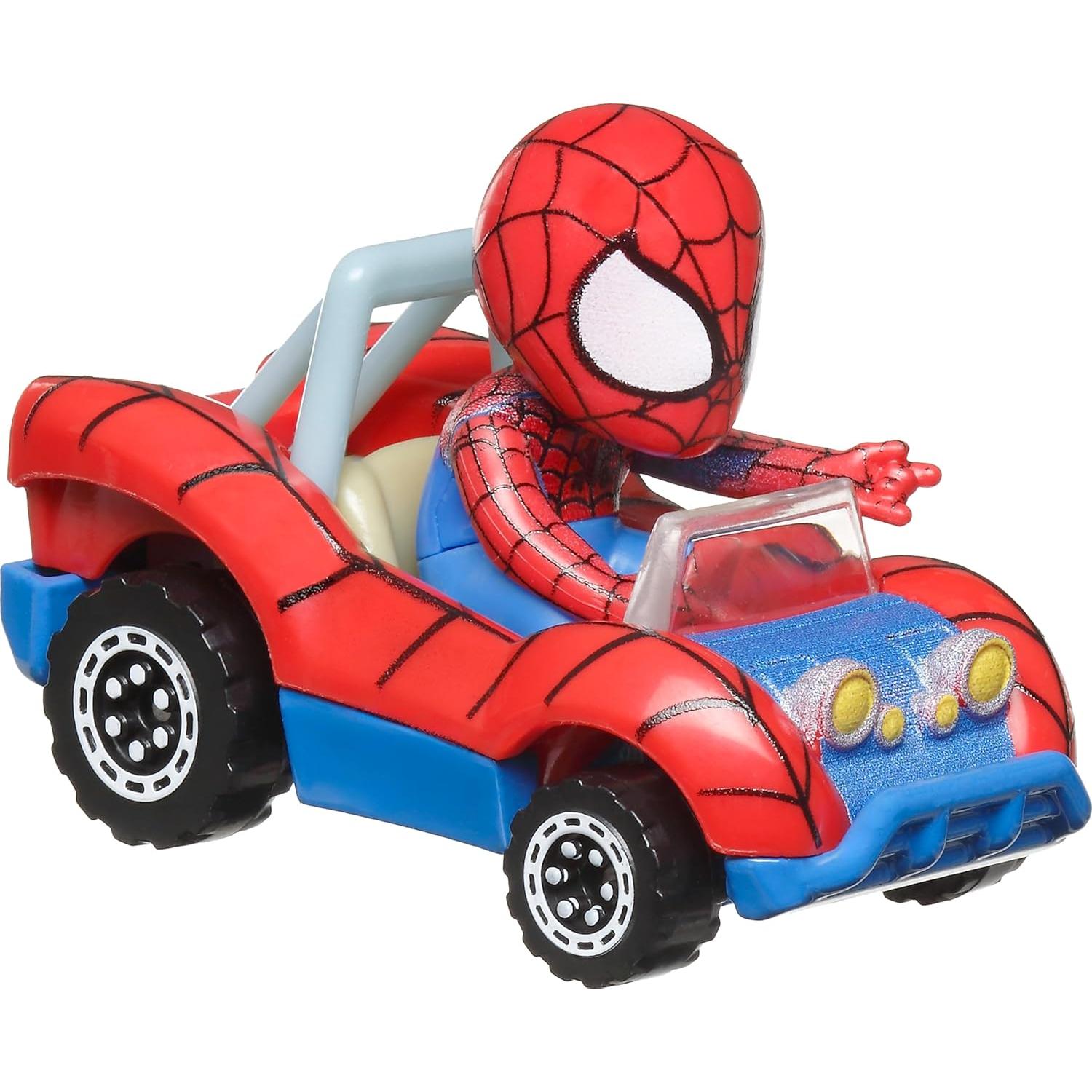 Hot Wheels Conjunto de Pista Spider-Man y Black Panther 1:64