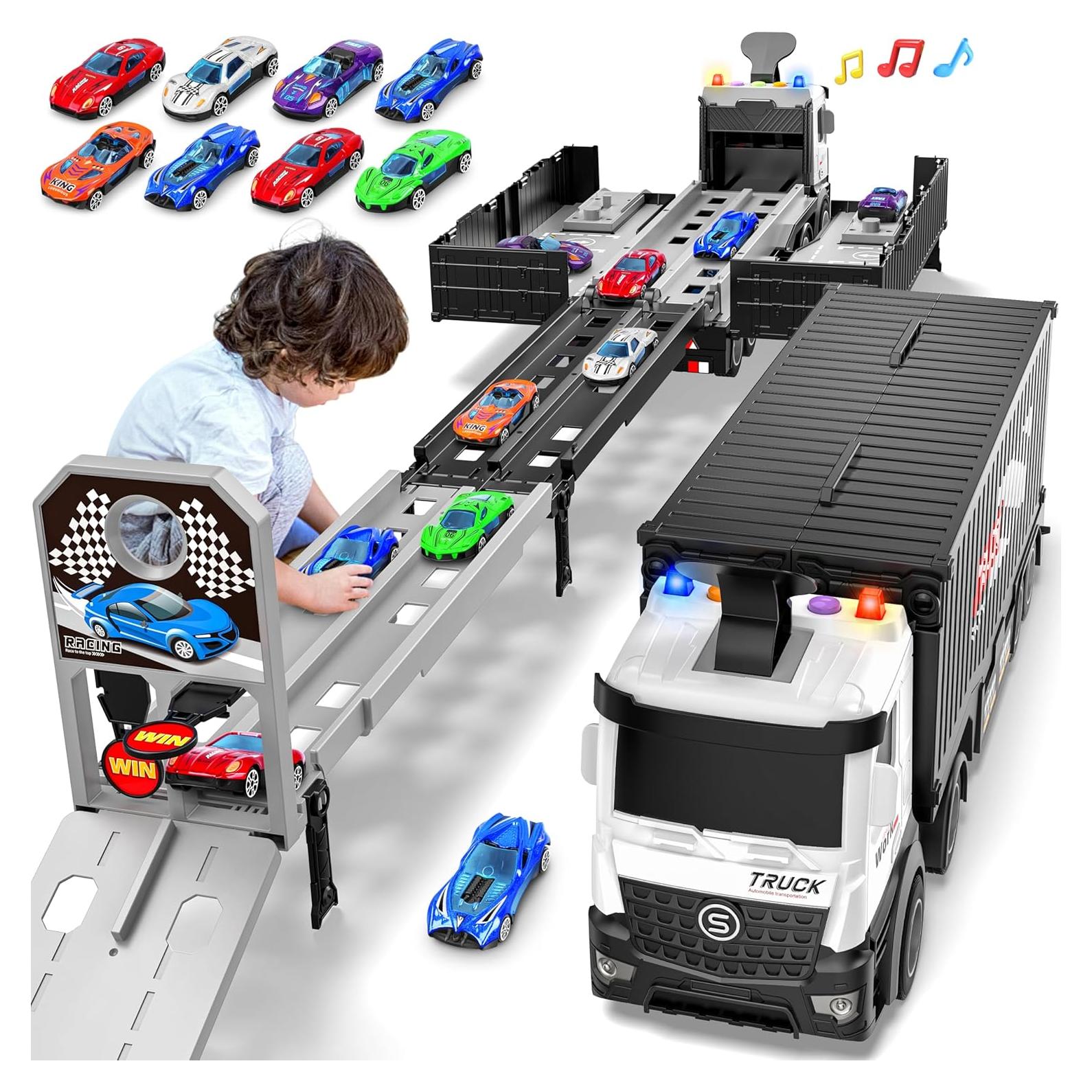 Pista de Carreras Camiones Transportadores Diuerma 3 Capas 8 Coches