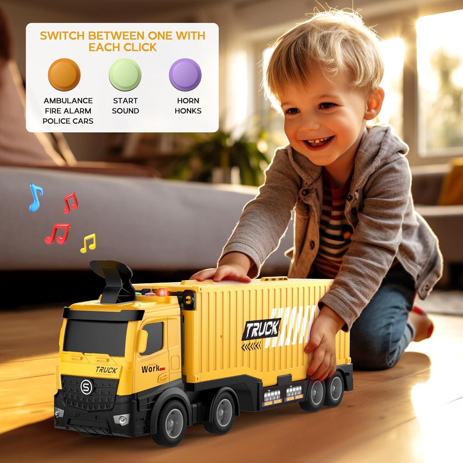 Camión Transportador Diuerma con 8 Autos de Carrera