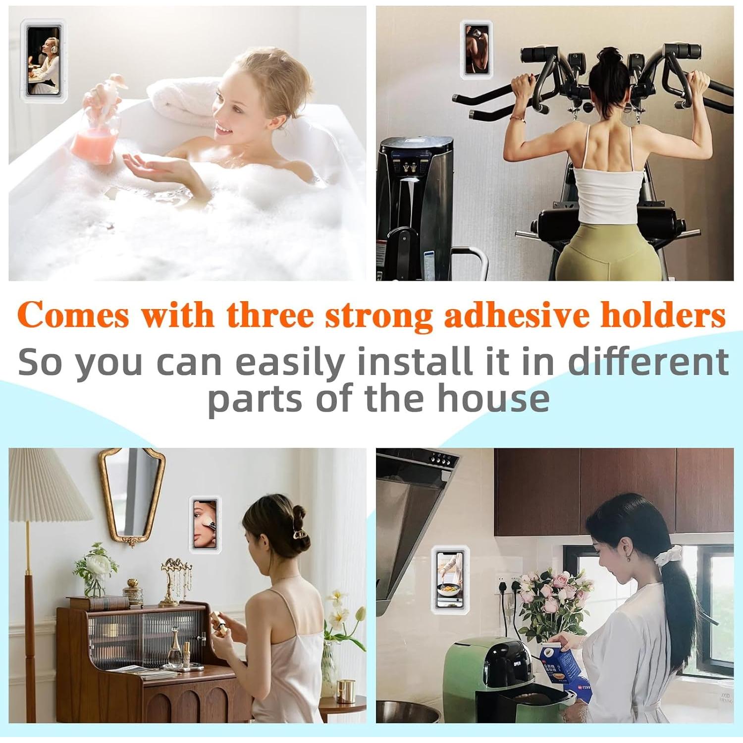 Soporte para Teléfono de Ducha Impermeable DOSAKEIKO Ajustable