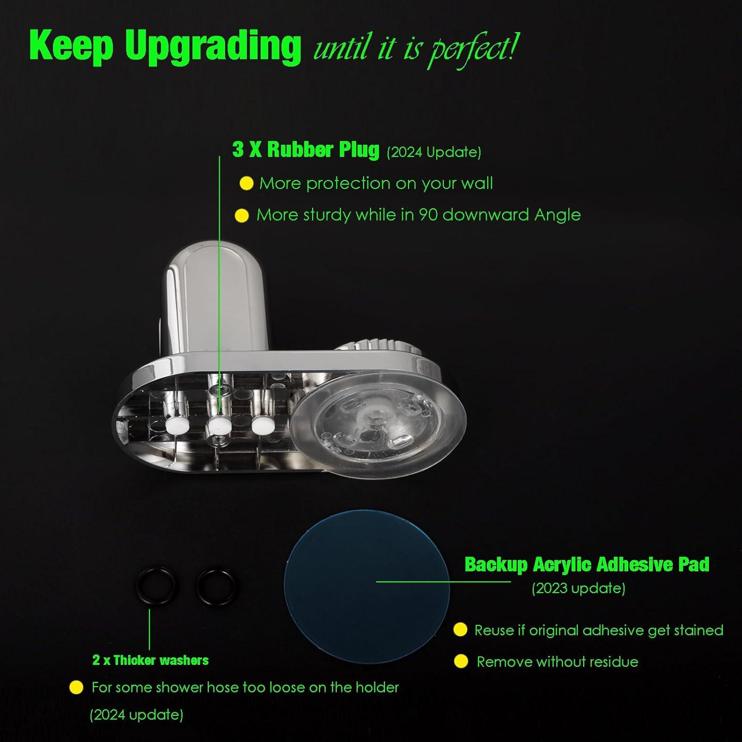 Soporte de Ducha RIVOODS Cromo Pulido 5 Posiciones Ajustables