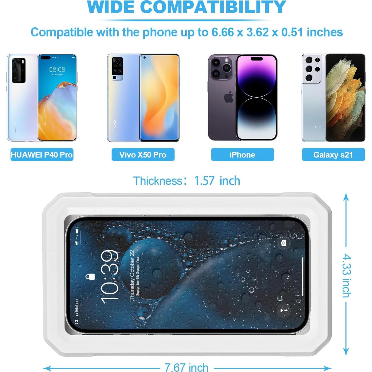 Soporte para Teléfono de Ducha Resistente al Agua GUANGZHOU OB-1014W