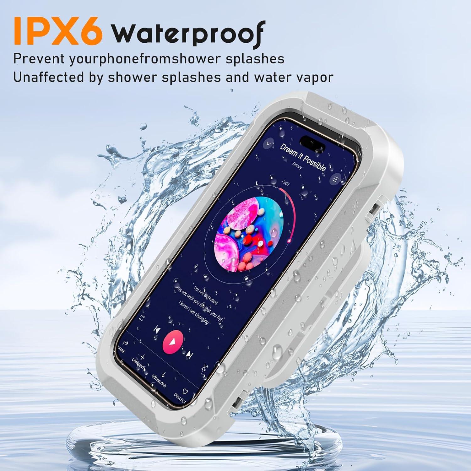 Soporte de Teléfono Impermeable para Ducha Sriomny 4-7"