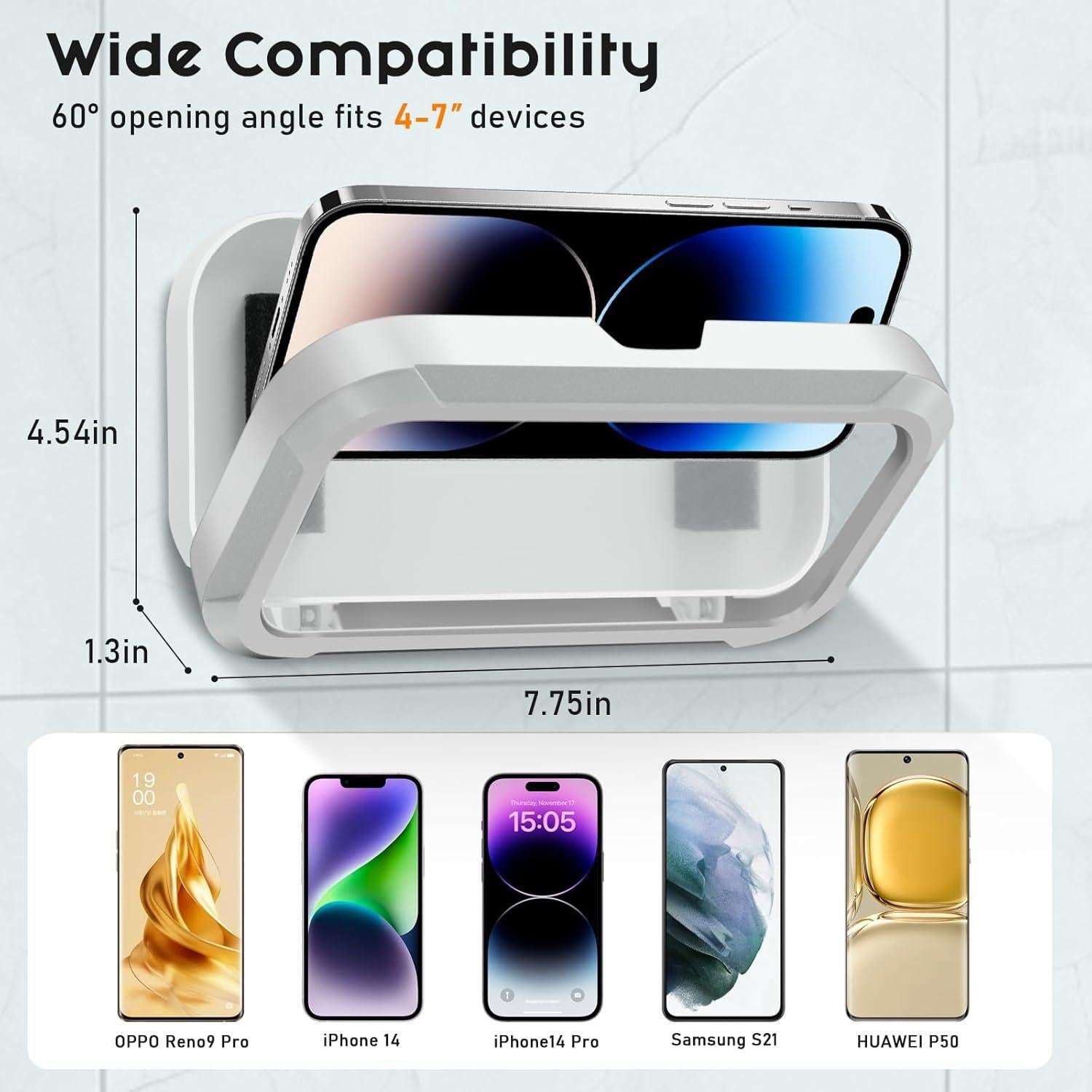 Soporte de Teléfono Impermeable para Ducha Sriomny 4-7"