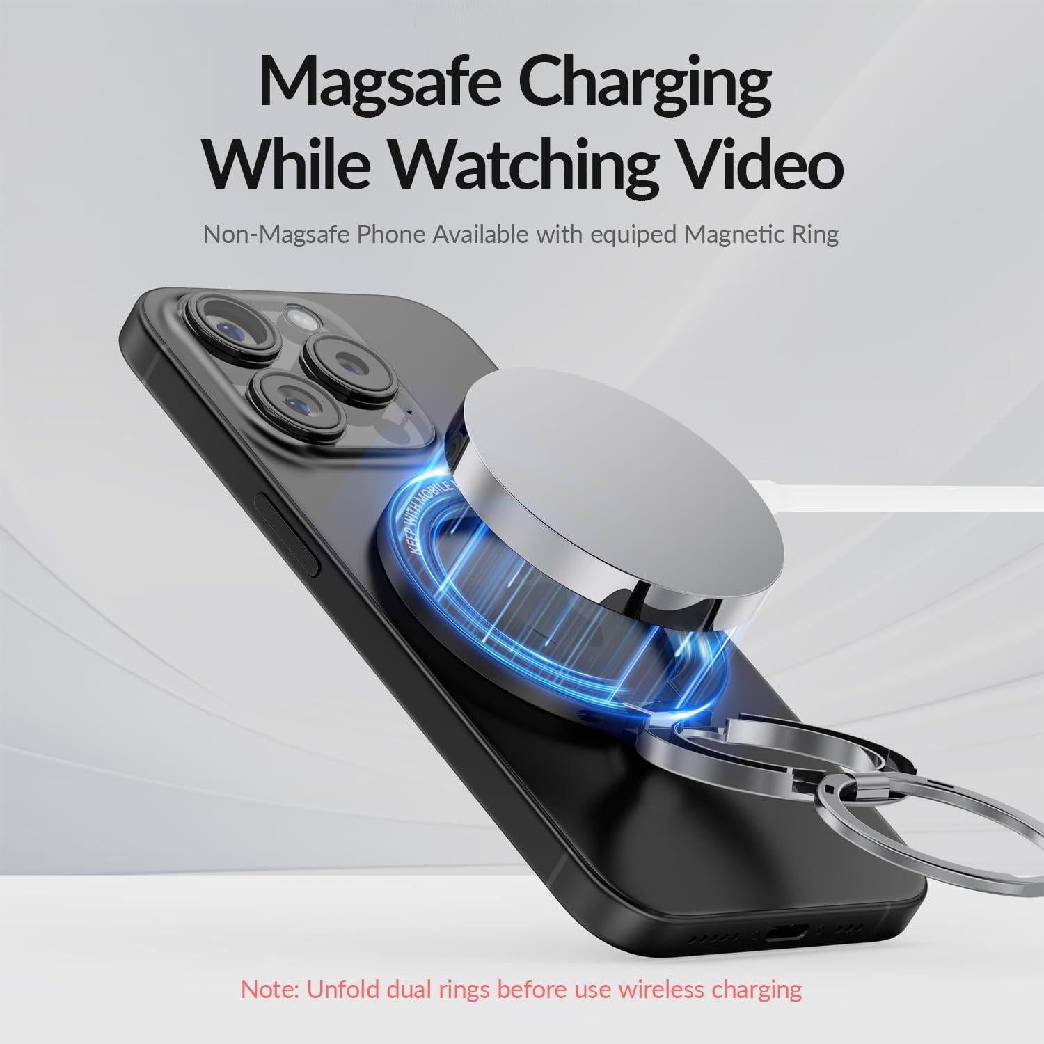 SoPii Soporte Magnético para Teléfono Ajustable Negro