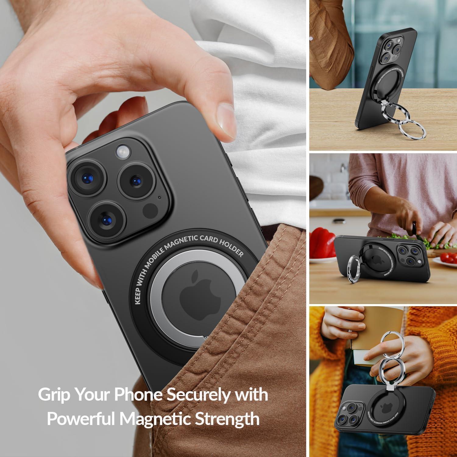 SoPii Soporte Magnético para Teléfono Ajustable Negro