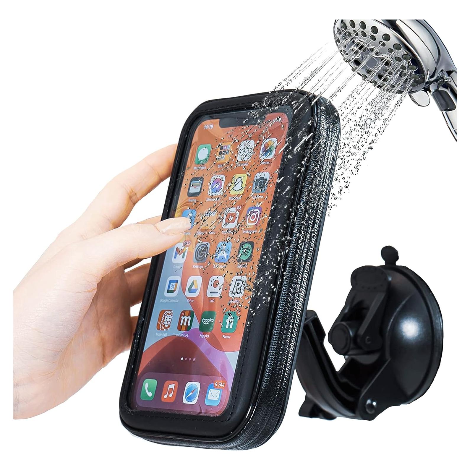 Funda impermeable para teléfono Wumas con soporte ajustable