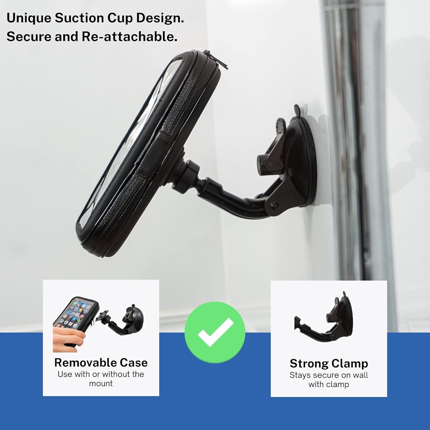 Funda impermeable para teléfono Wumas con soporte ajustable