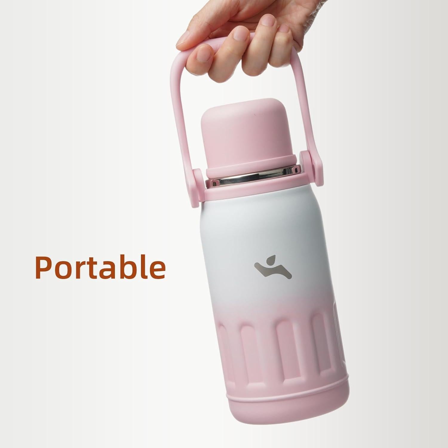 Botella de Agua Aislada Konokyo 1.48L Perla Rosa Doble Pared