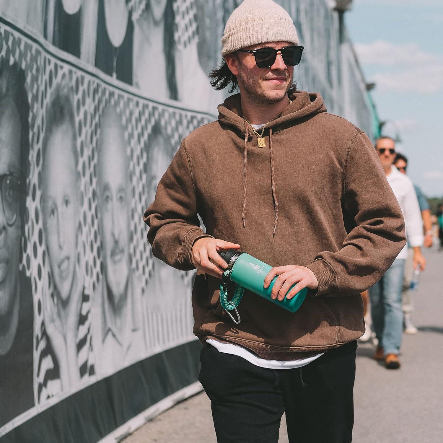 Botella de Agua Aislada Farsea 709 ml Acero Inoxidable Boca Ancha