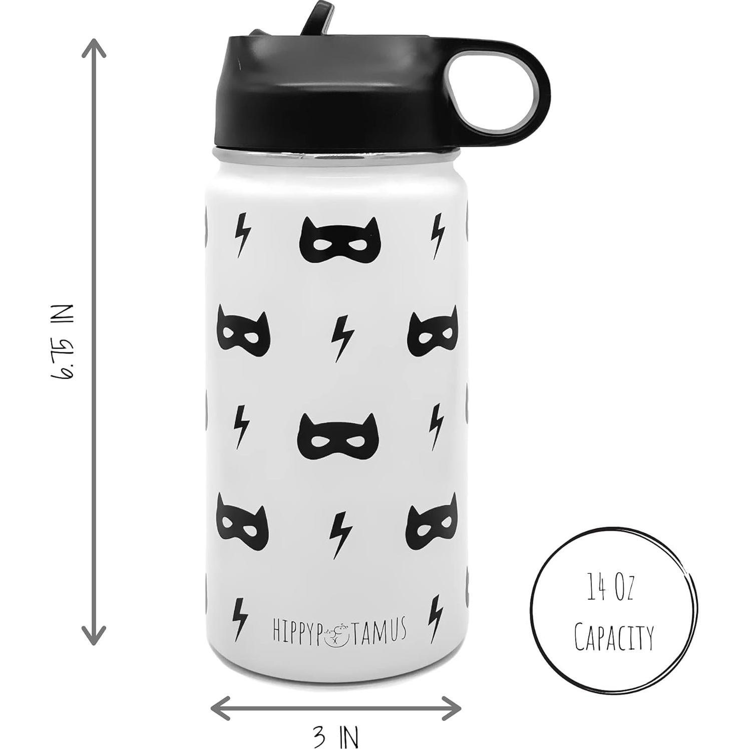 Botella de Agua para Niños Hippypotamus 414 ml Aislada