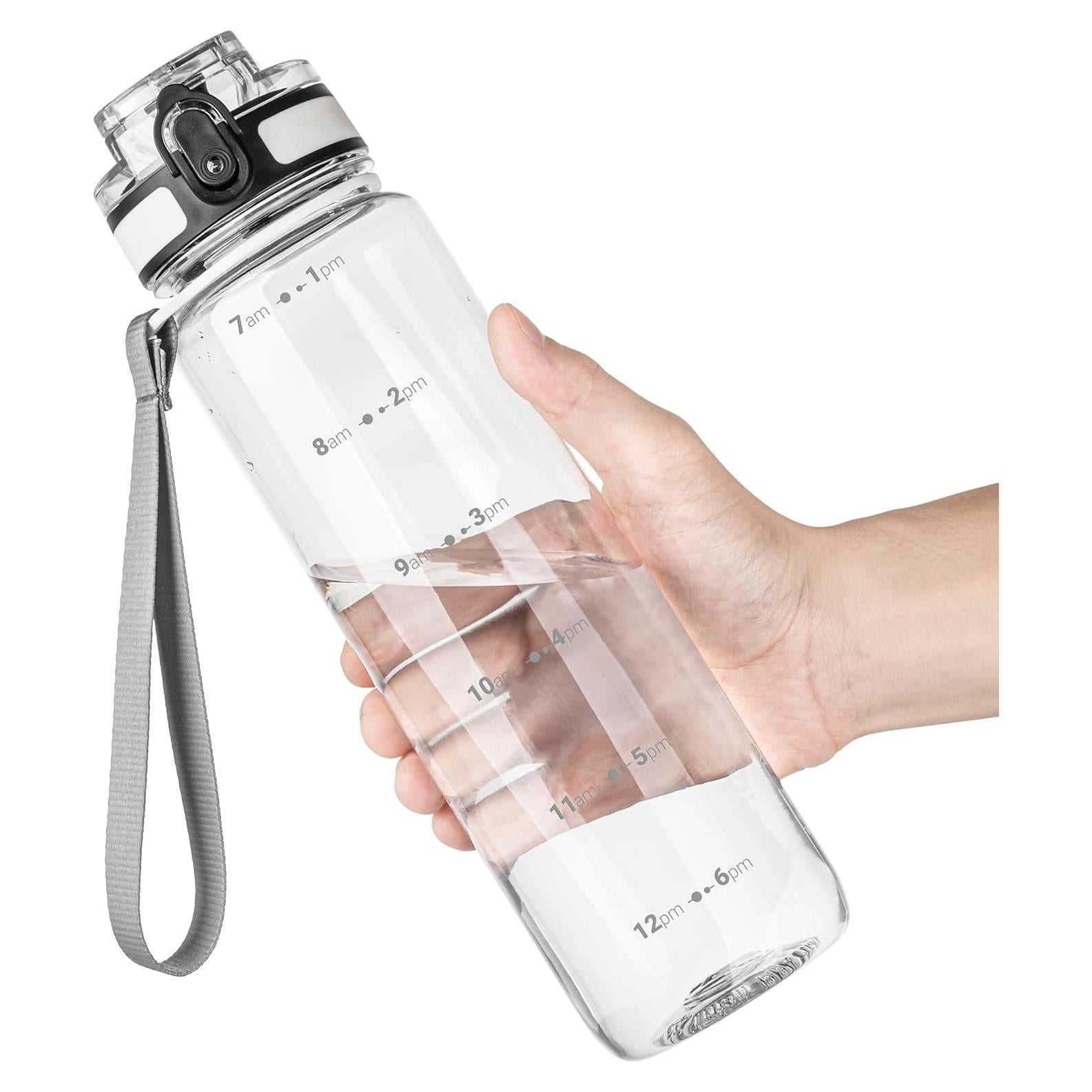 Botella de Agua Motivacional OLDLEY 0.91L Transparente