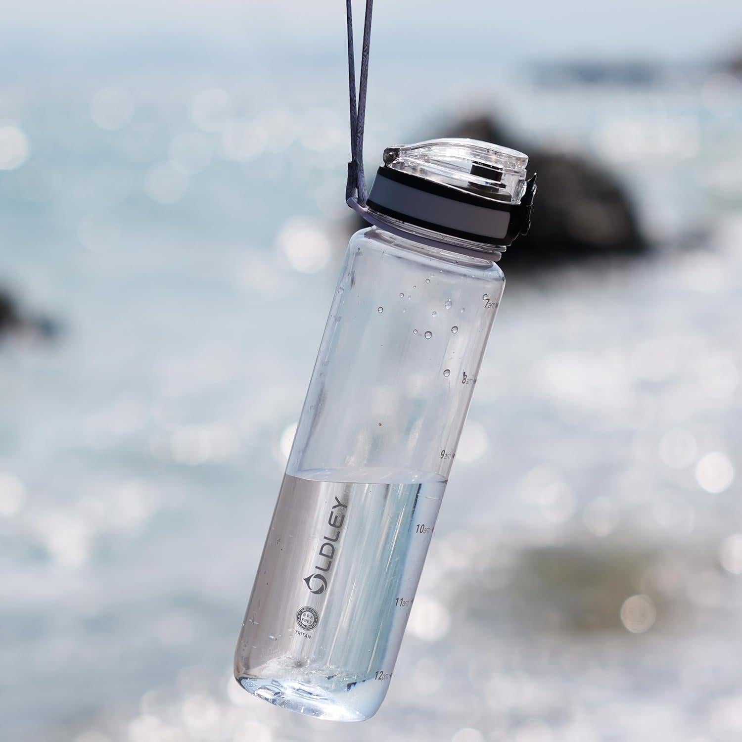 Botella de Agua Motivacional OLDLEY 0.91L Transparente