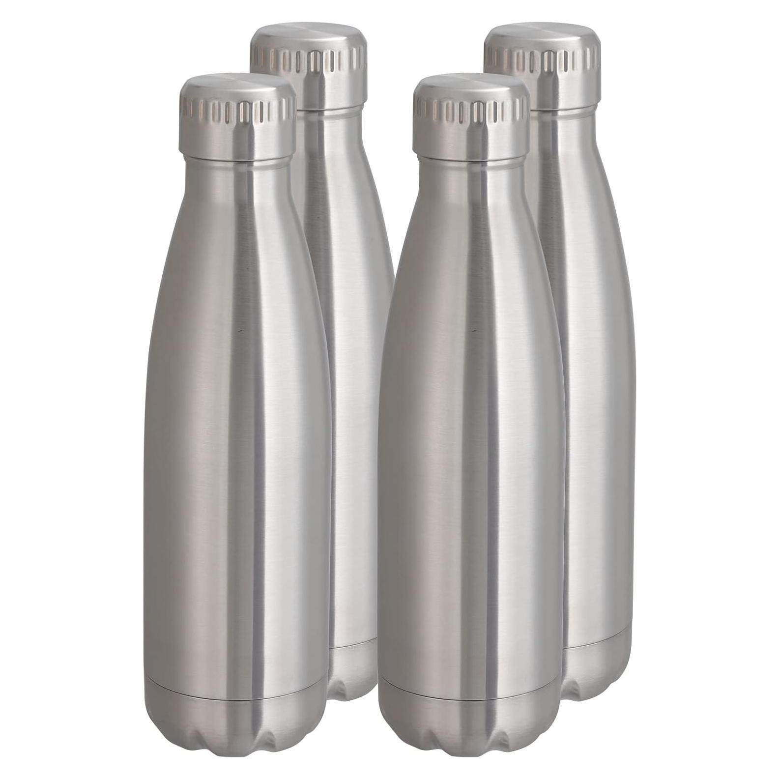 Botellas de Agua VEGOND 500ml Acero Inoxidable Aisladas - 4 Pzas