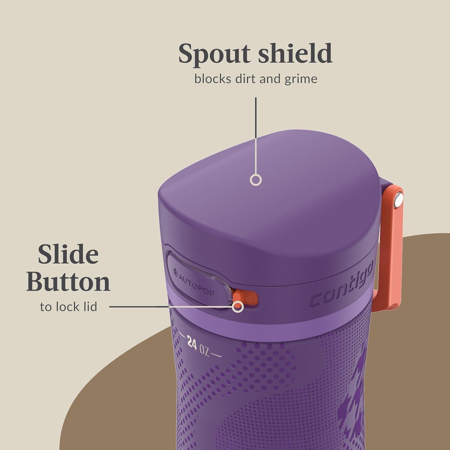 Botella de Agua Contigo Jackson Chill 2.0 710 ml Violeta