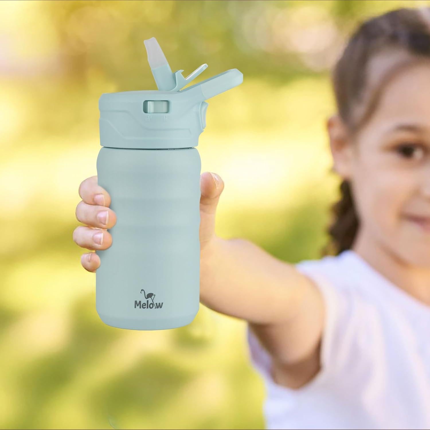 Botella de Agua Melow KidsTumbler 354 ml Acero Inoxidable Azul