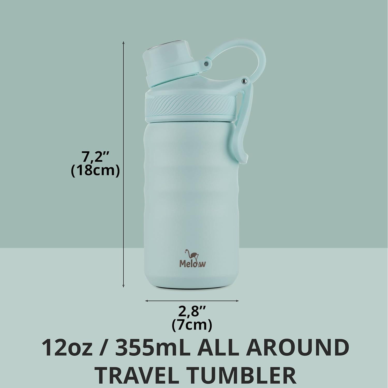 Botella de Agua Melow KidsTumbler 354 ml Acero Inoxidable Azul