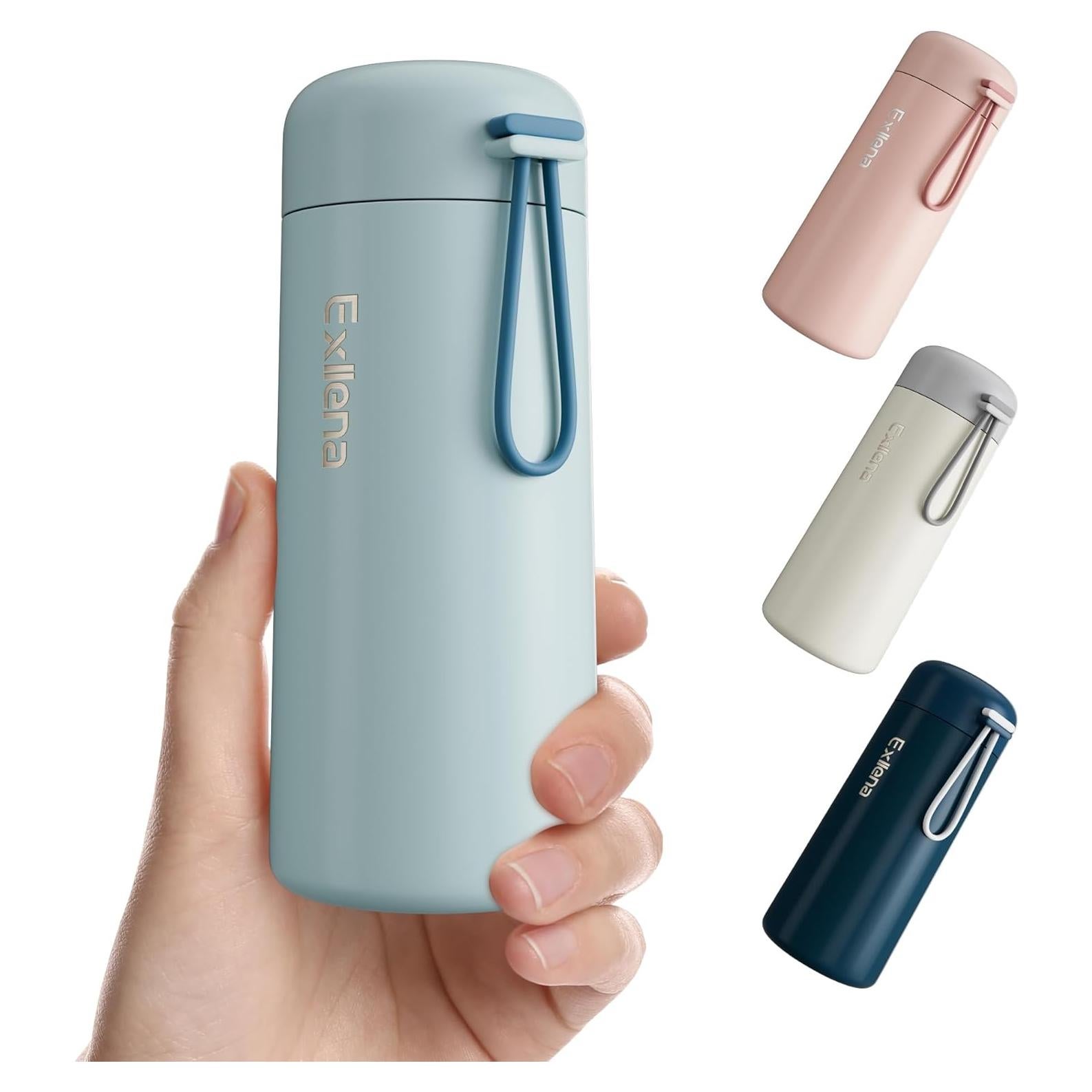 Botella de Agua Aislada Exllena 250ml Acero Inoxidable Azul