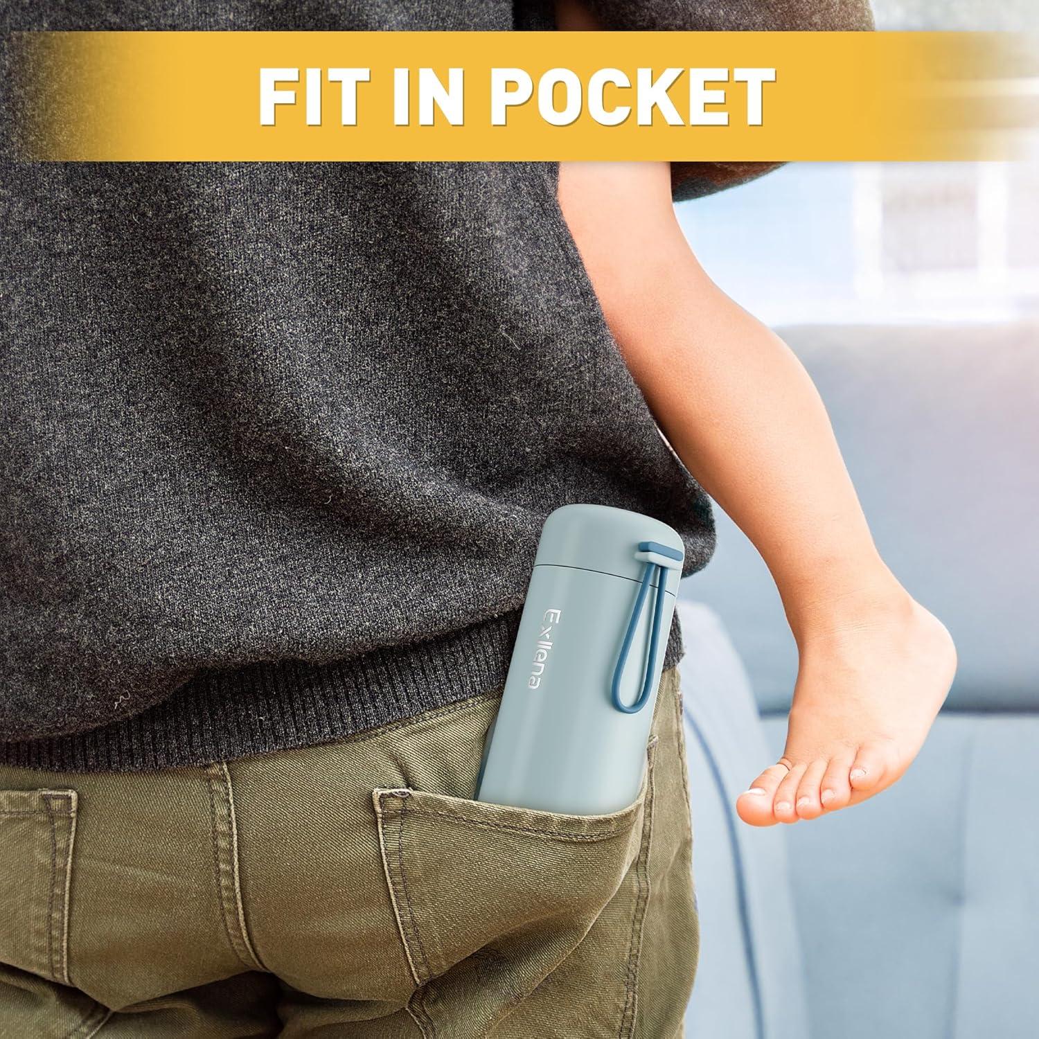 Botella de Agua Aislada Exllena 250ml Acero Inoxidable Azul