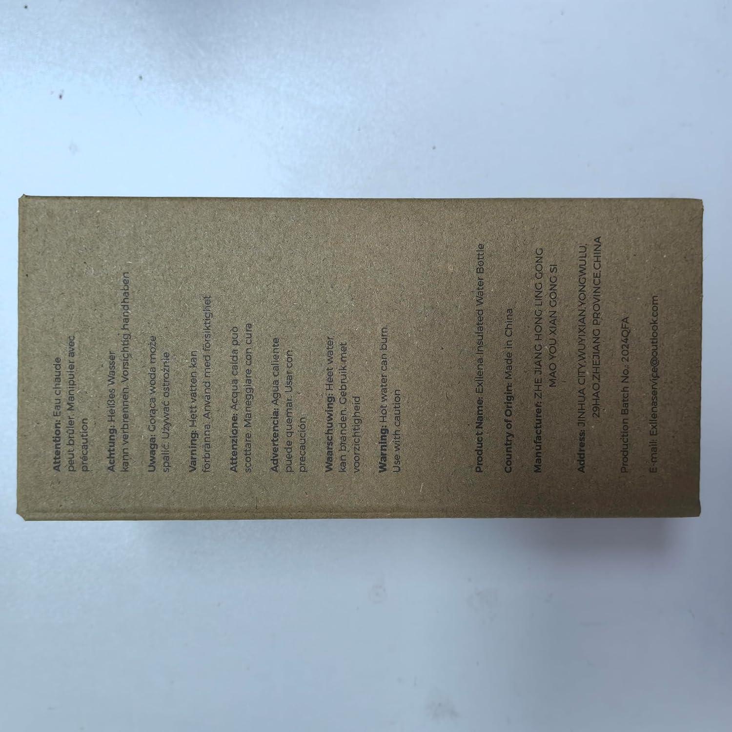 Botella de Agua Aislada Exllena 250ml Acero Inoxidable Azul