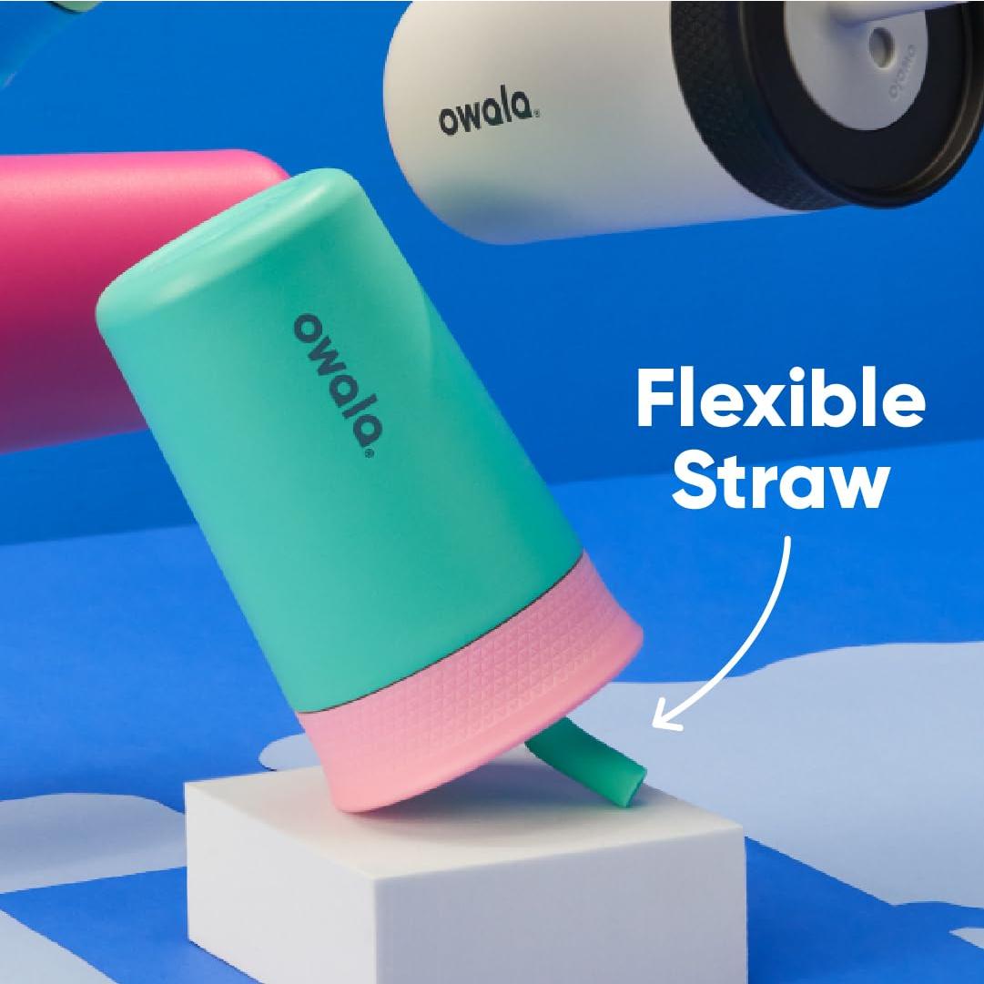 Vaso Térmico Owala para Niños 355 ml Acero Inoxidable Rosa Morado