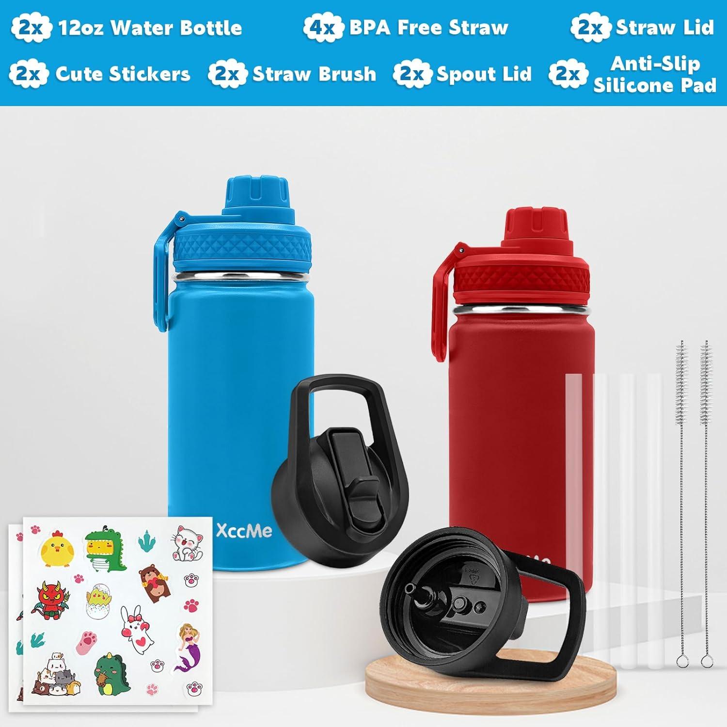 Botella de Agua para Niños XccMe 473 ml Acero Inoxidable