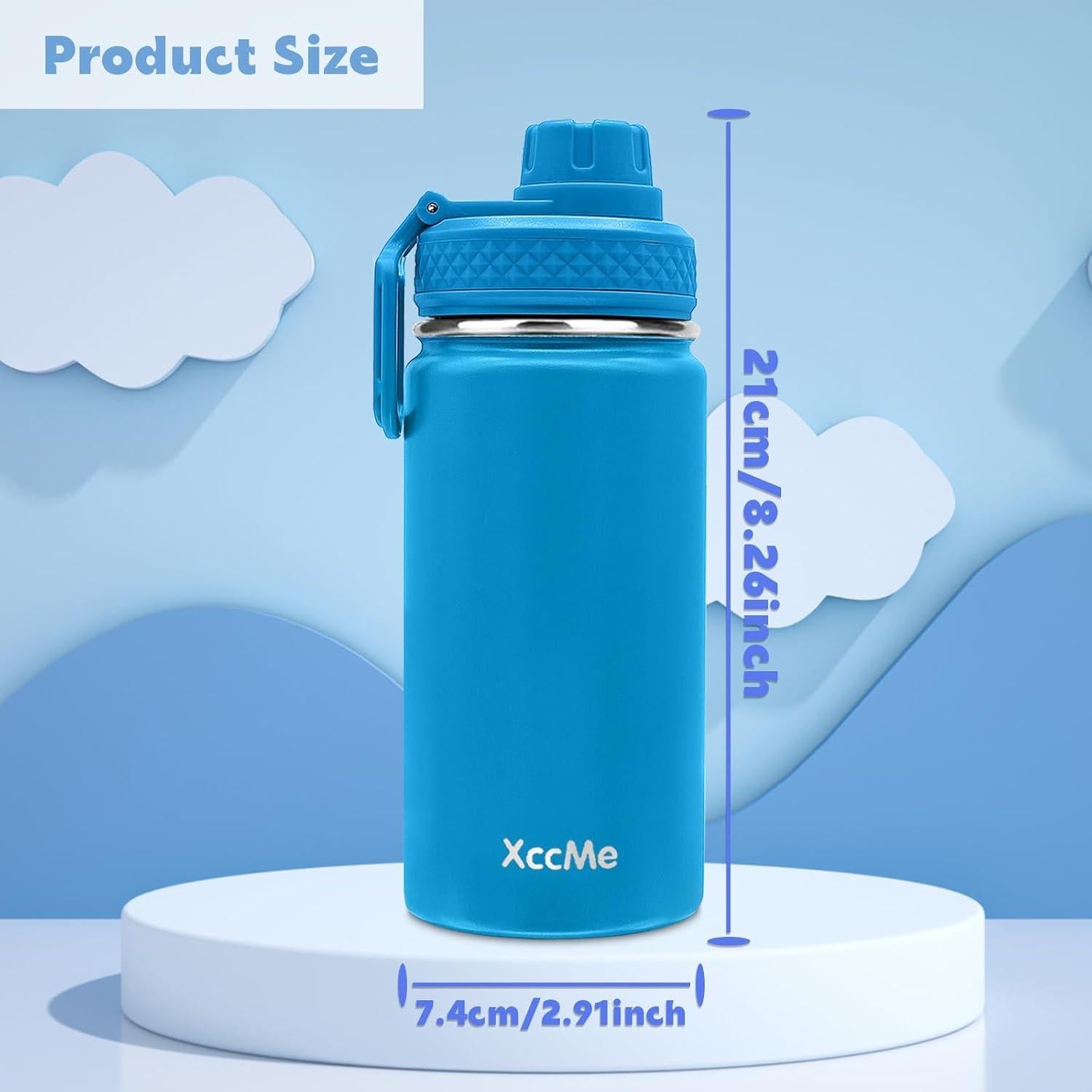 Botella de Agua para Niños XccMe 473 ml Acero Inoxidable