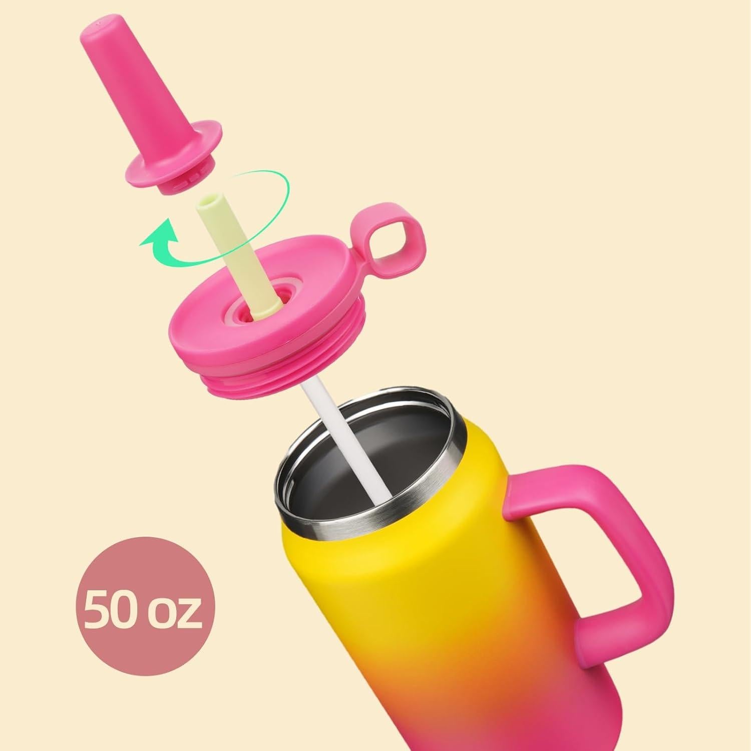 Vaso Aislado BJPKPK 1.42L Acero Inoxidable Arcoíris con Asa