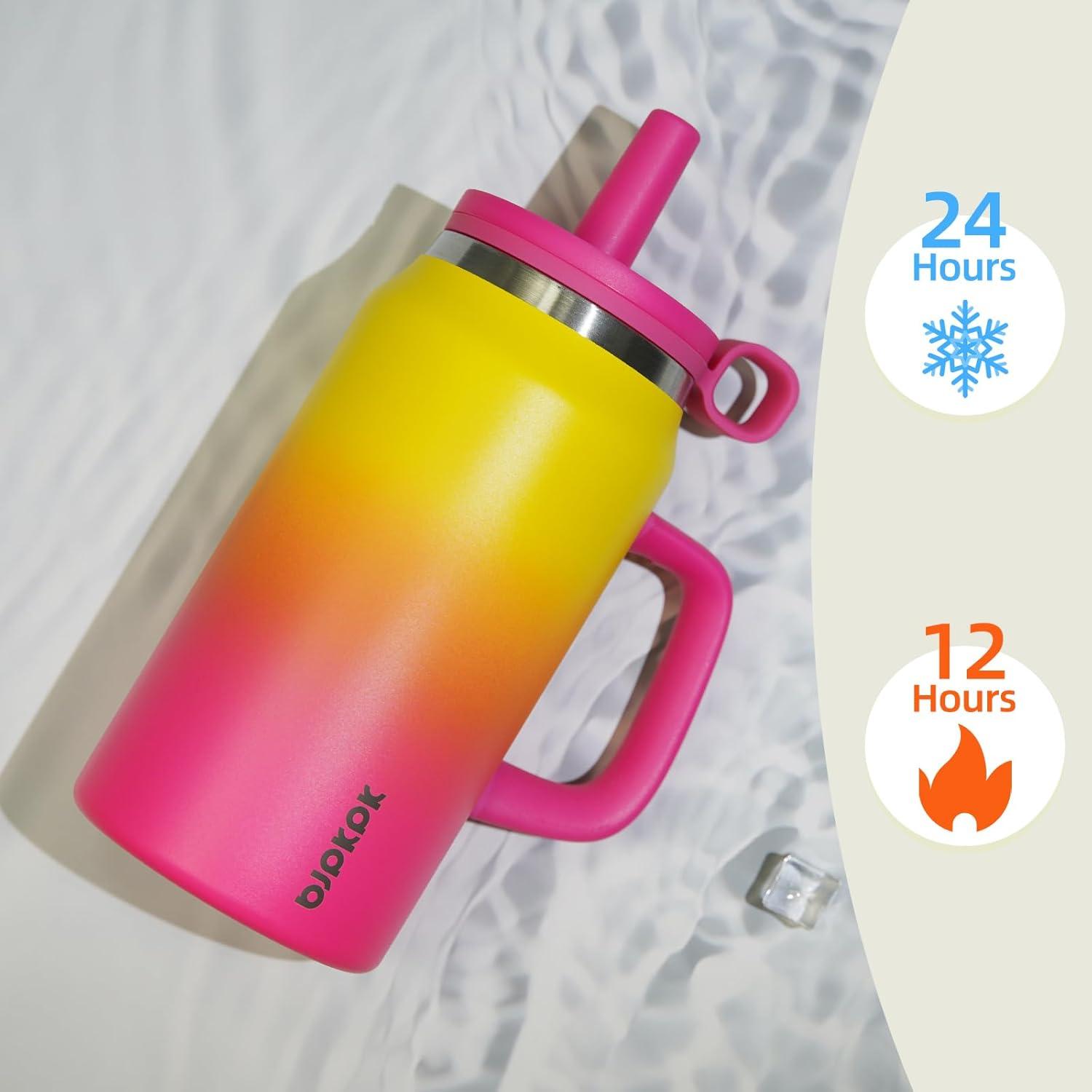 Vaso Aislado BJPKPK 1.42L Acero Inoxidable Arcoíris con Asa