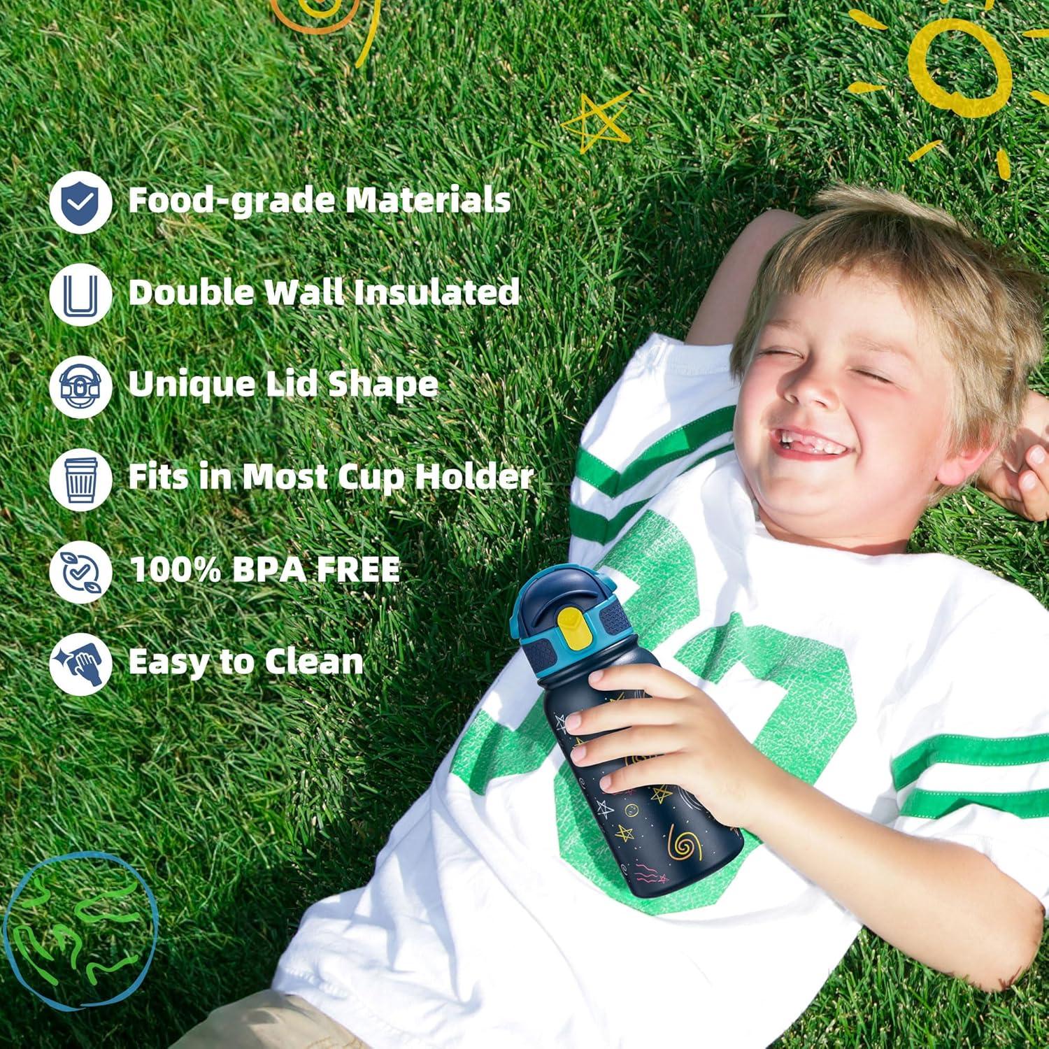 Botella de Agua Oldley 12oz Acero Inoxidable Niños Cielo Marino