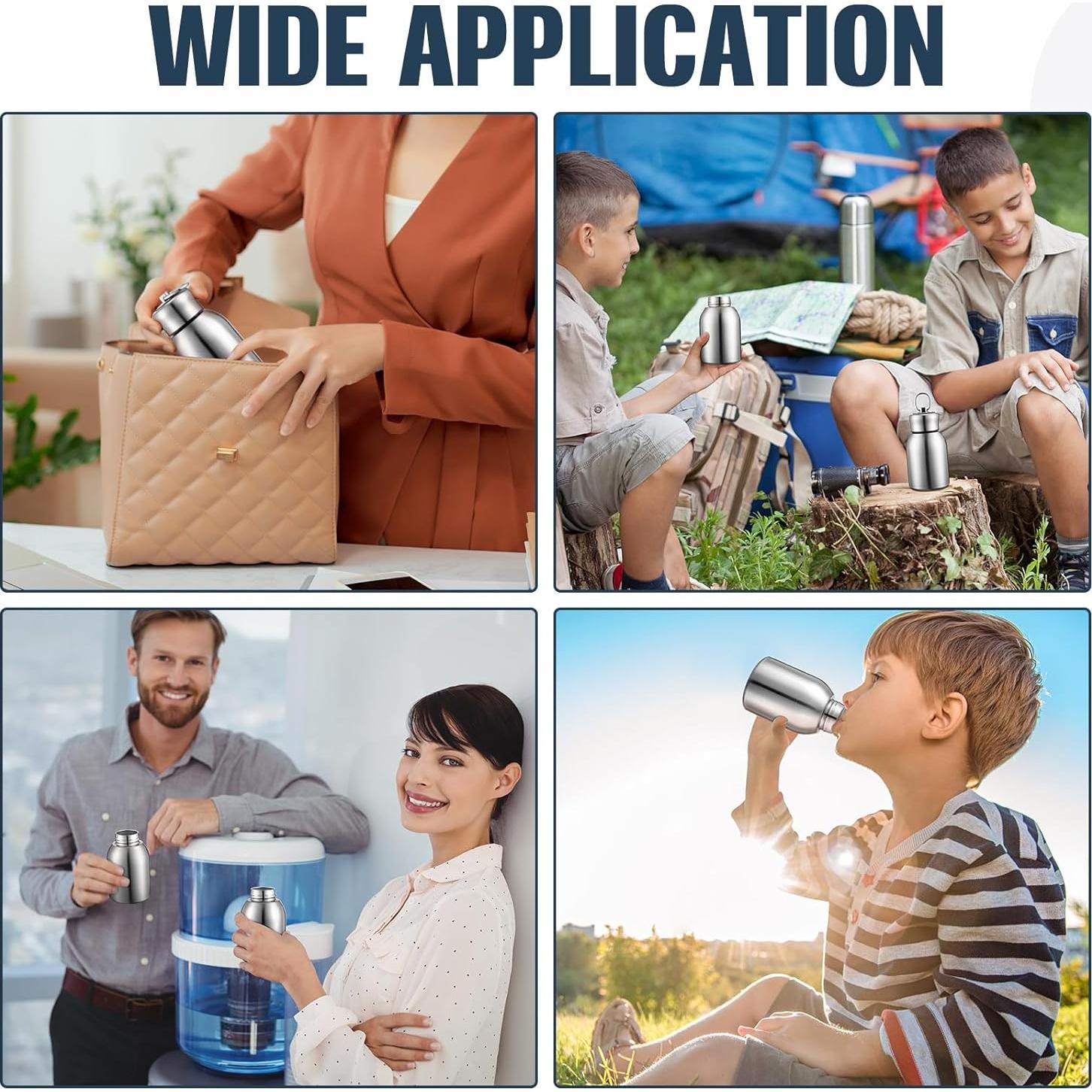 Botellas de Agua Mifoci 300ml Acero Inoxidable Aisladas 2 Pcs