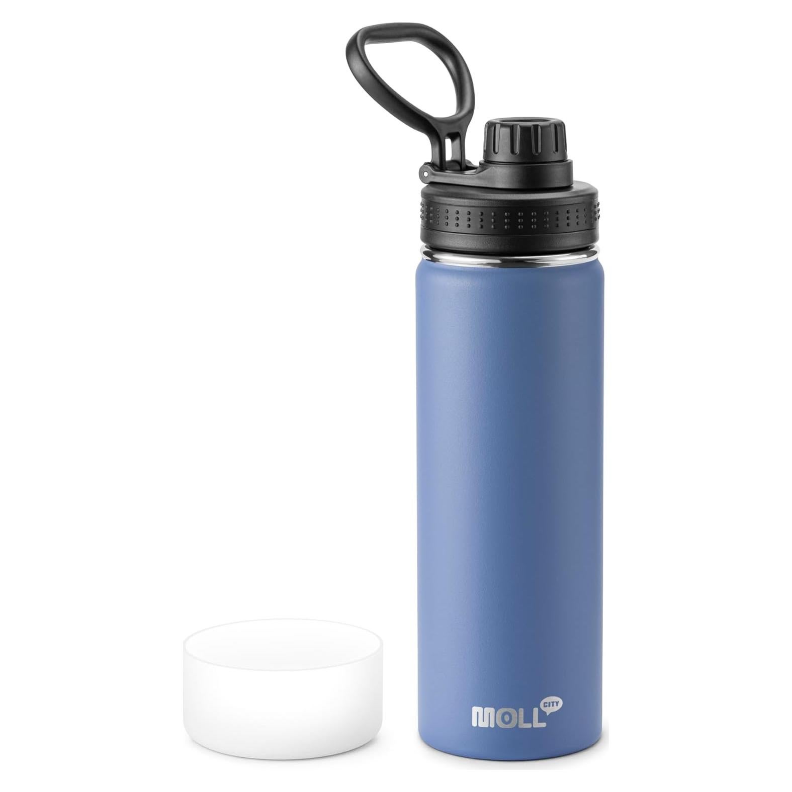 Botella de Agua Deportiva Mollcity 650 ml Acero Inoxidable Azul