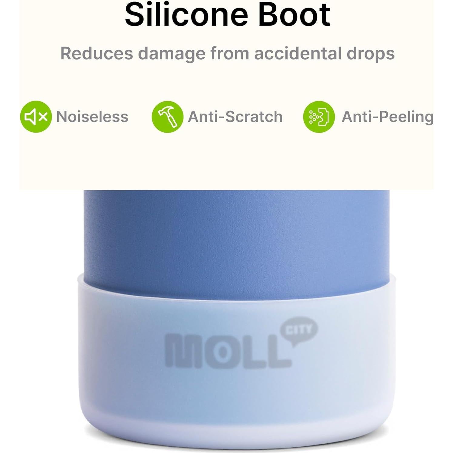 Botella de Agua Deportiva Mollcity 650 ml Acero Inoxidable Azul