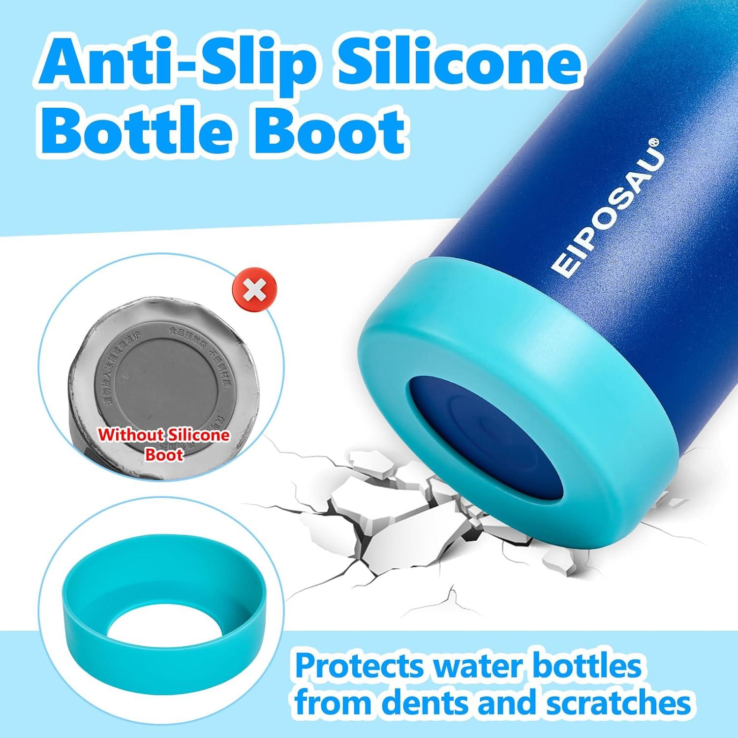 Botella de Agua Aislada EIPOSAU 24 oz Acero Inoxidable Azul Cian