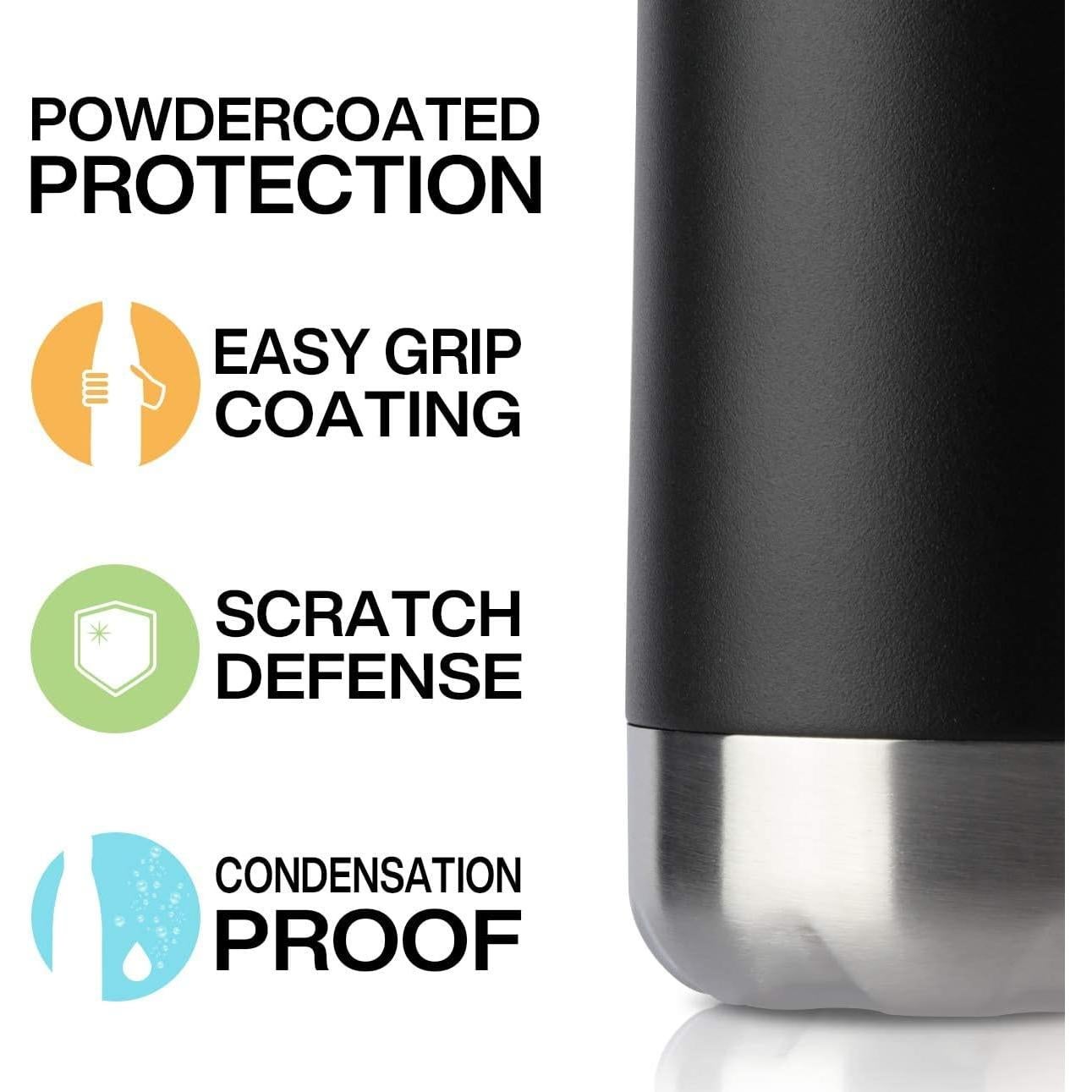 Botella de Agua Deportiva MEWAY 500ml Acero Inoxidable 8 Pzas