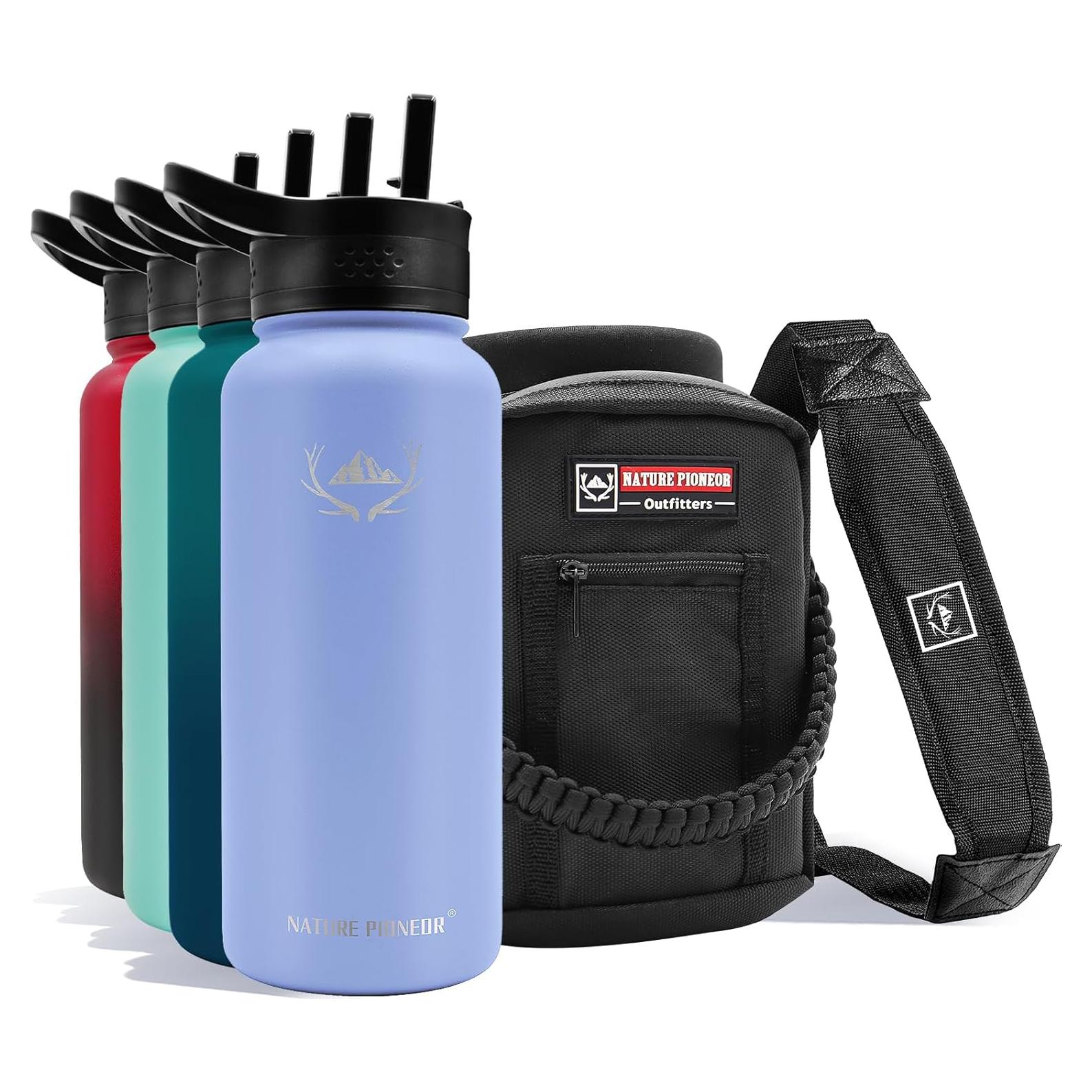 Botella de Agua Aislada NATURE PIONEOR 32oz con Popote