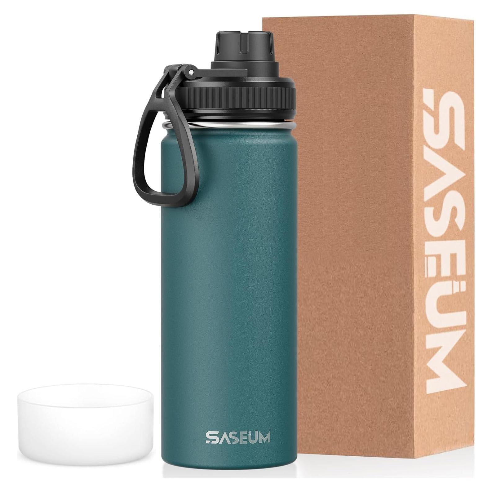 Botella de Agua Deportiva SASEUM 550ml Acero Inoxidable Azul