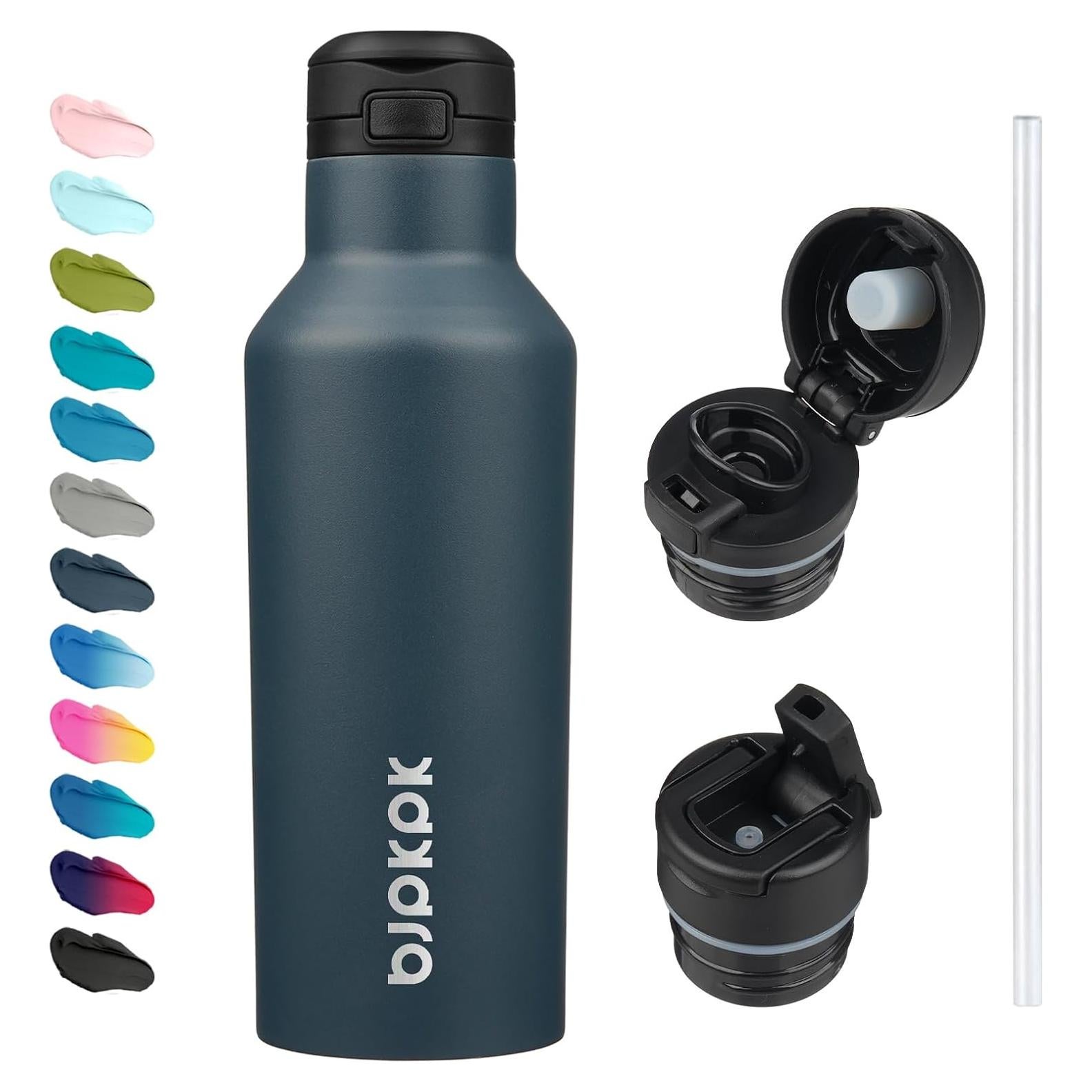 Botella de Agua Aislada BJPKPK 0.5L Acero Inoxidable Azul Marino