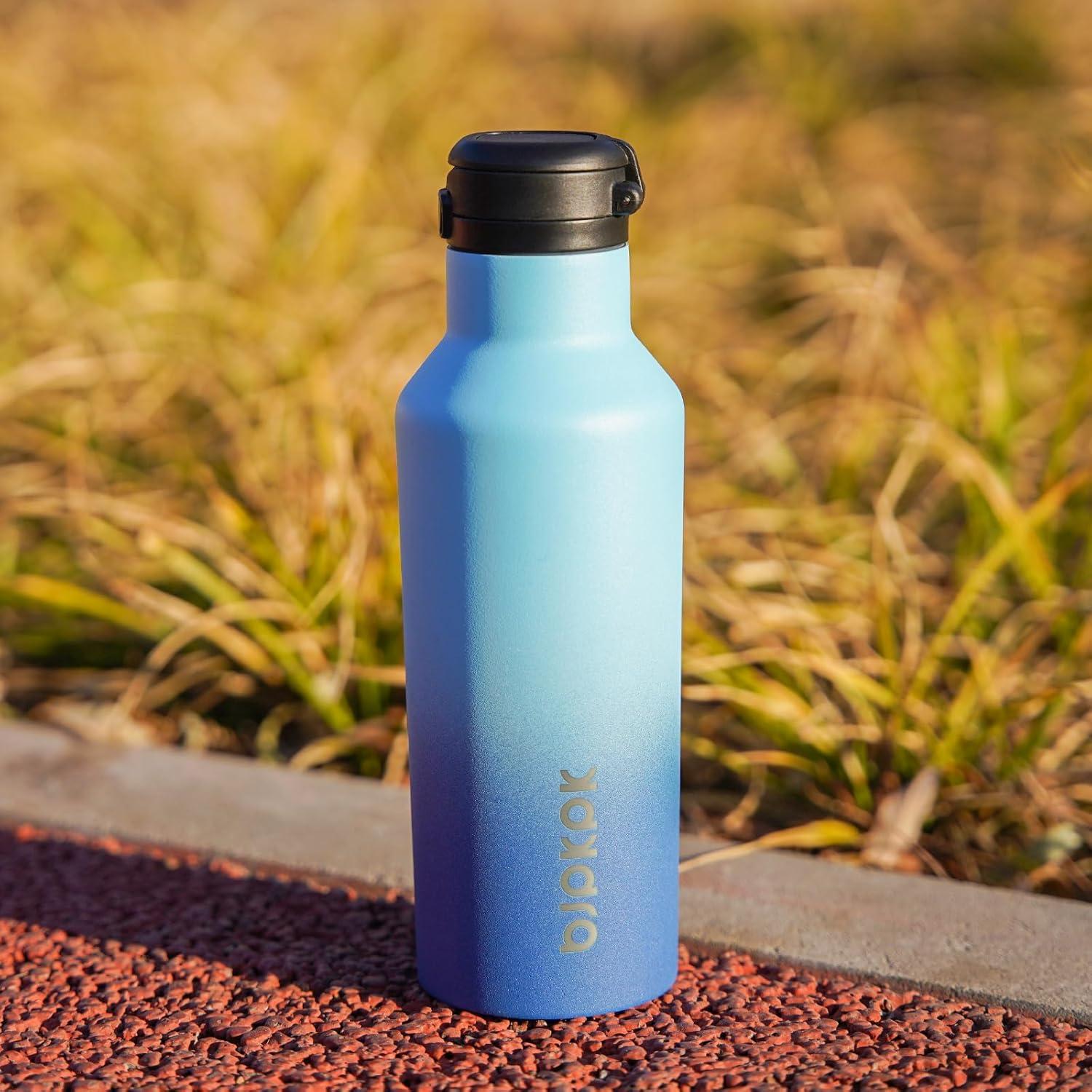 Botella de Agua Aislada BJPKPK 0.5L Acero Inoxidable Azul Marino