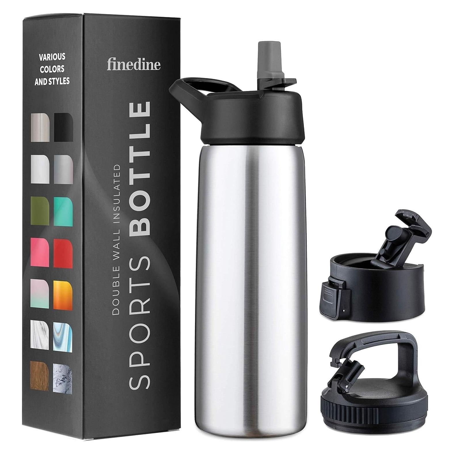 Botella de Agua Aislada BREFR 25 Oz Acero Inoxidable Plateado