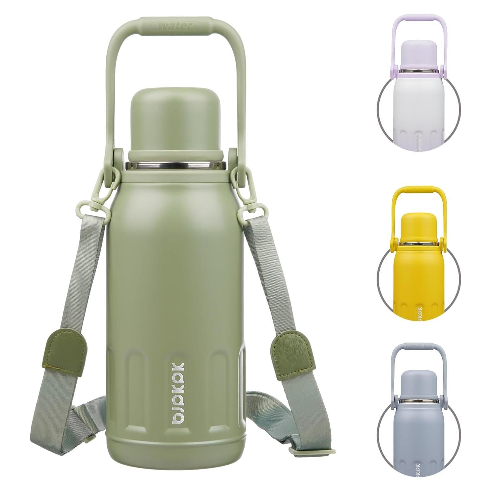 Botella de Agua Térmica BJPKPK 40oz Acero Inoxidable Verde Militar