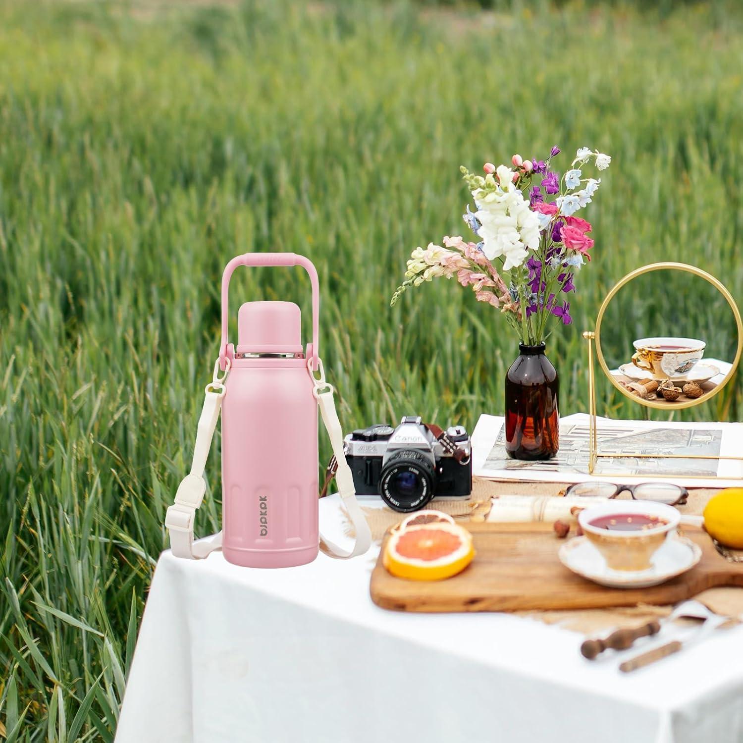 Botella de Agua Térmica BJPKPK 40oz Acero Inoxidable Verde Militar