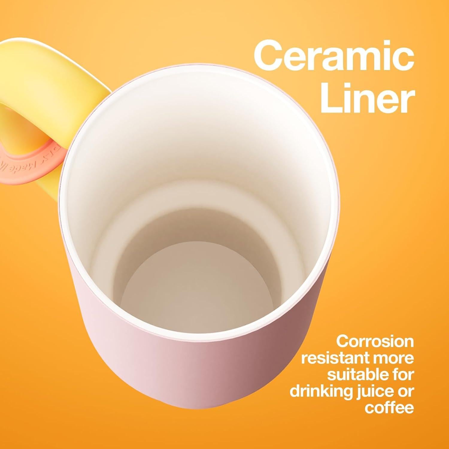 Vaso Térmico Acero Inoxidable CHAKO LAB 1050 ml Rosa Amarillo