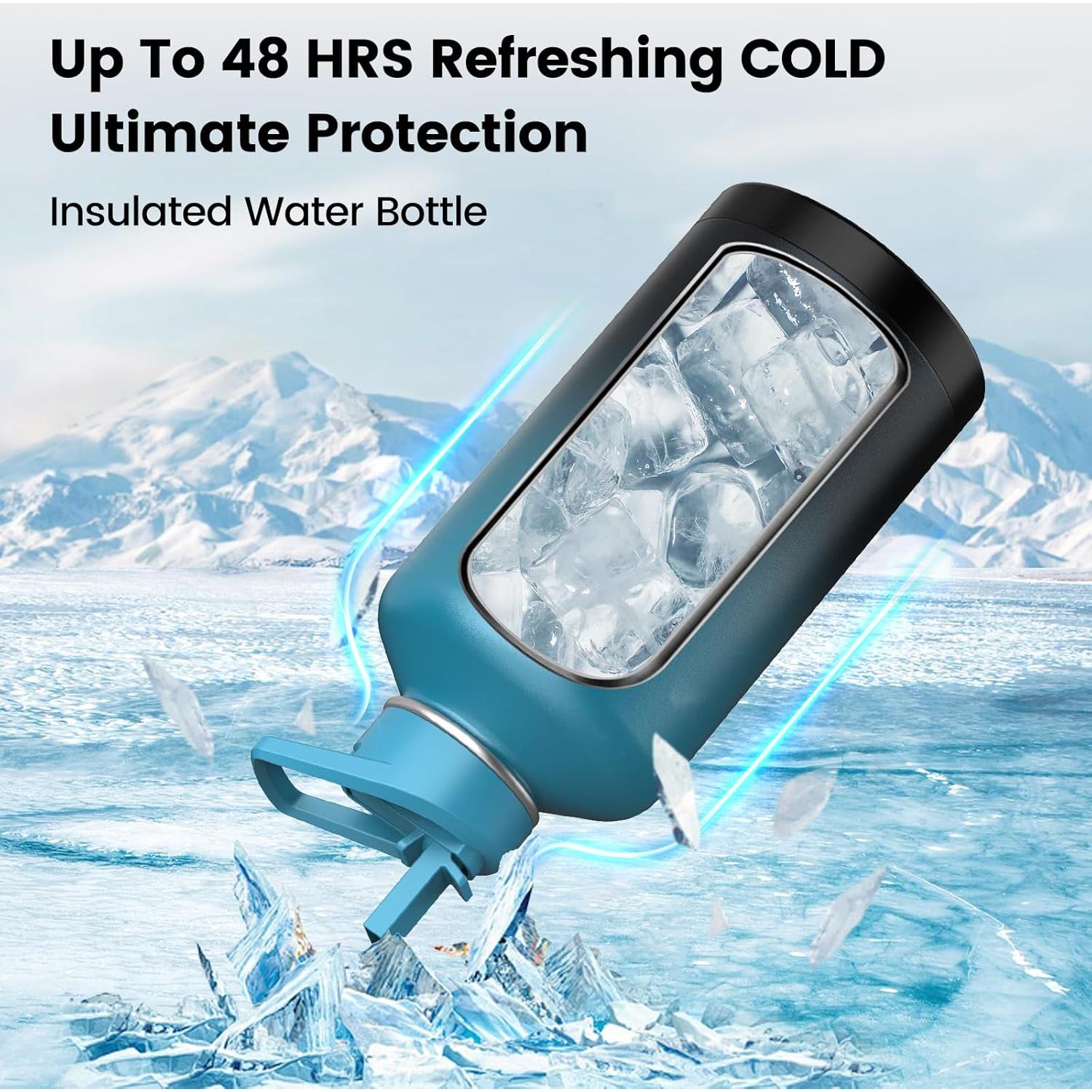 Botella de Agua Aislada OSIUB 40 oz Acero Inoxidable Frío 48h