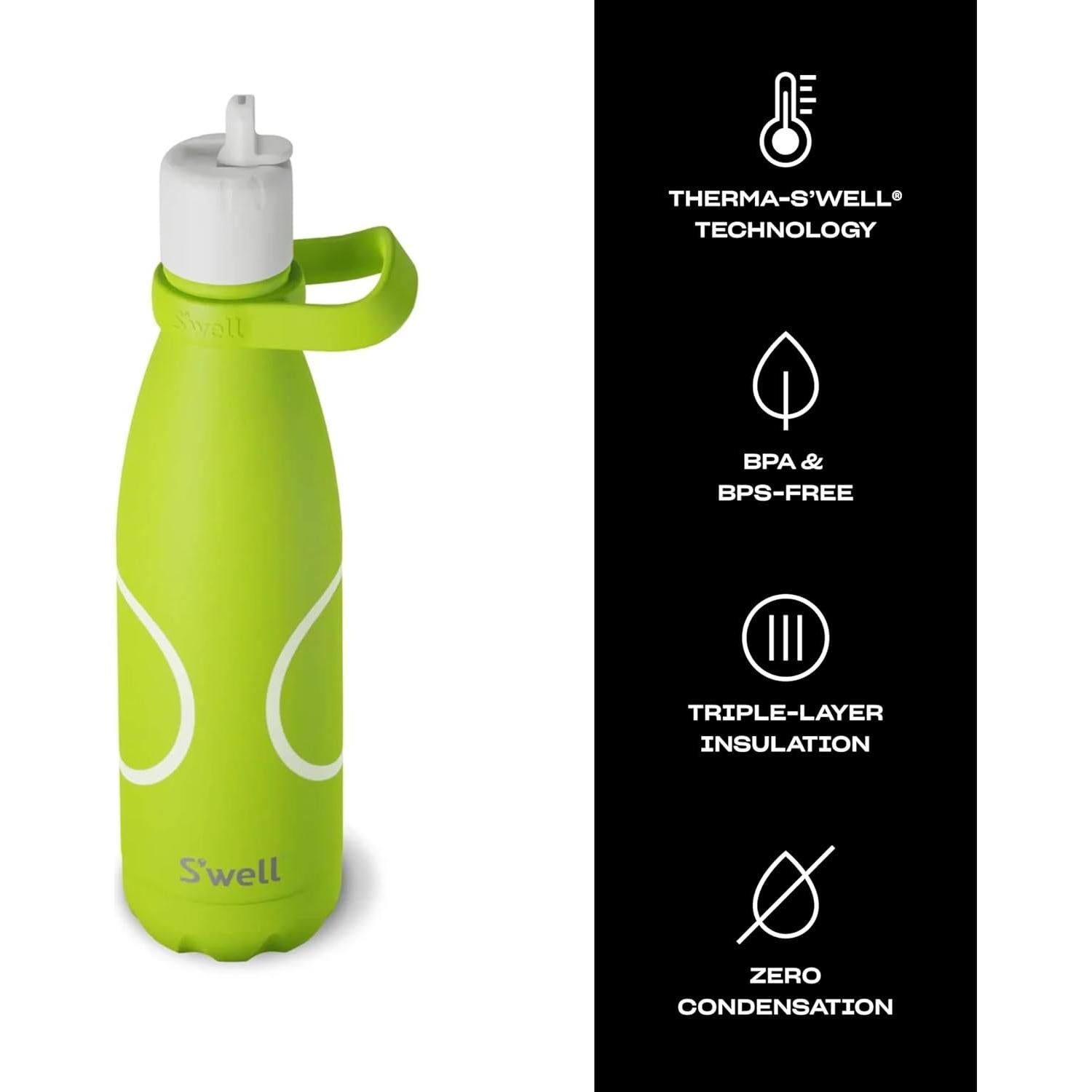 Botella de Agua S'well 500ml Acero Inoxidable Aislada Popote