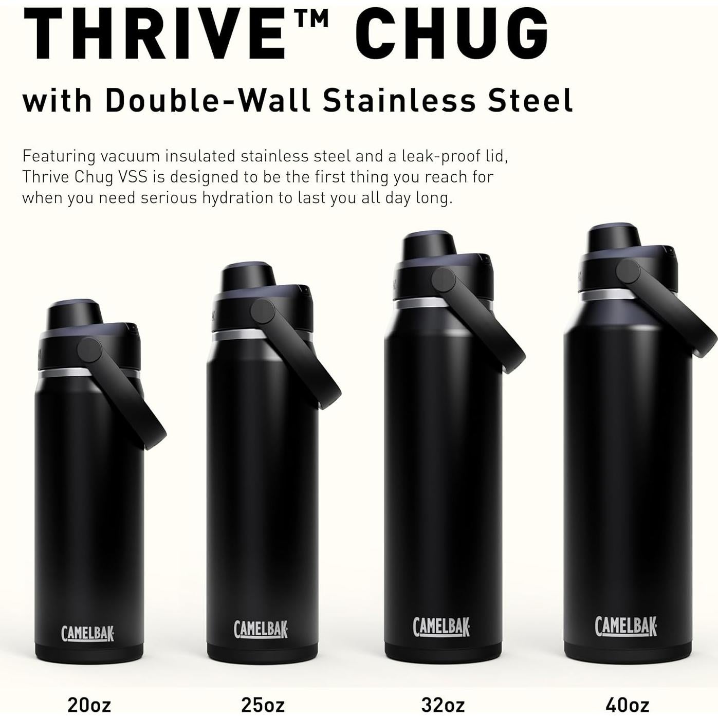 Botella de Agua Aislada CamelBak Thrive Chug 1.18L Piedra